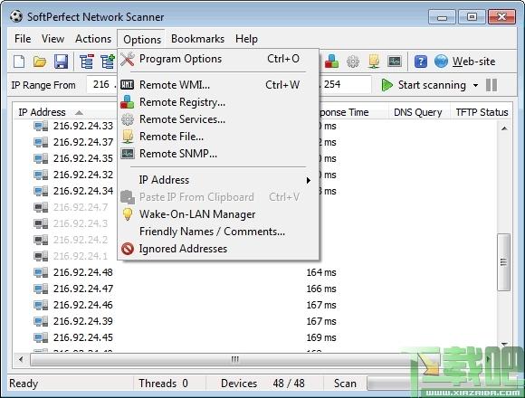 SoftPerfect Network Scanner,ip嗅探器,ip扫描工具